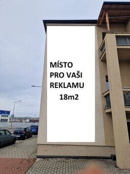 Nabízím k pronájmu reklamní plochu na fasádě domu v Českých 