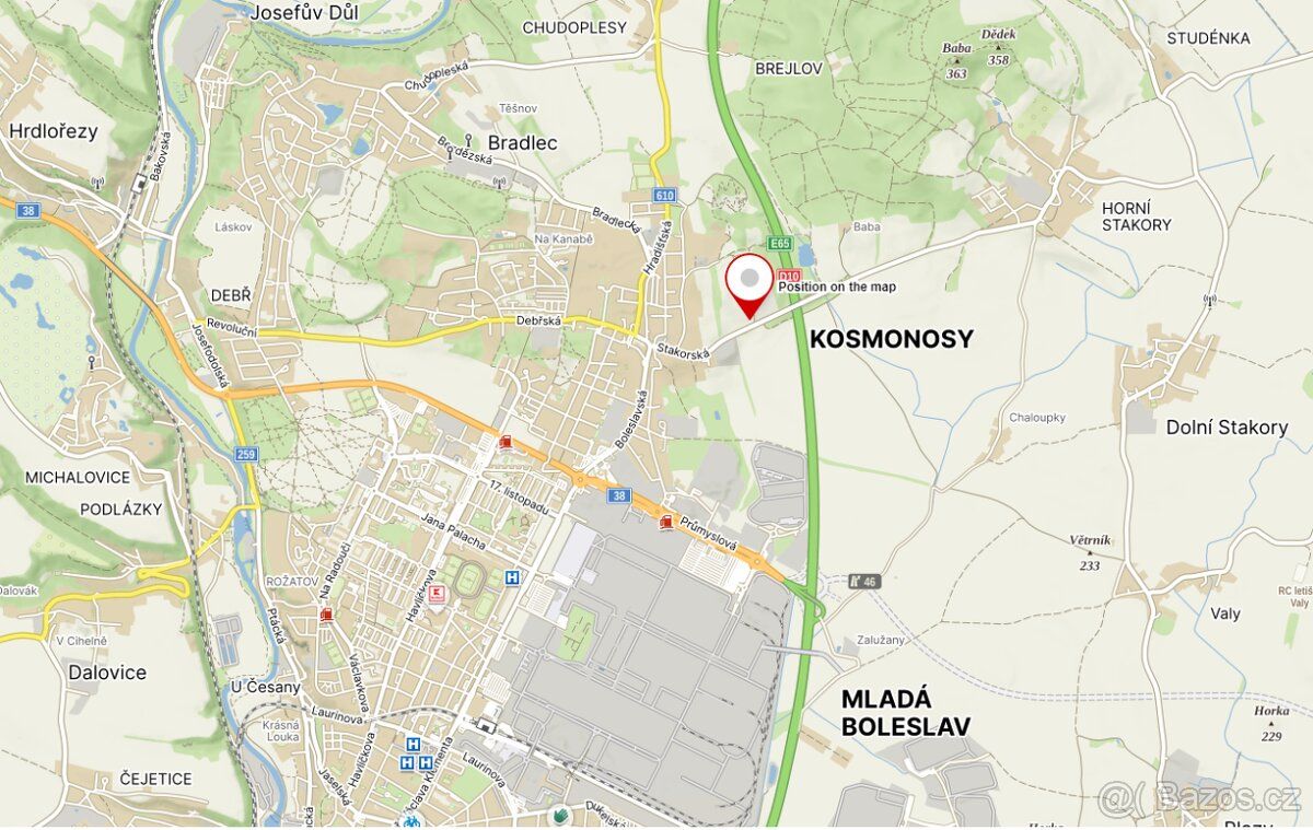Nabízím k prodeji stavební parcelu v k.ú. Kosmonosy. Parcela