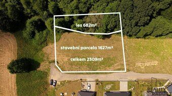Zajímavý stavební pozemek s vlastním lesíkem – celkem 2 309 