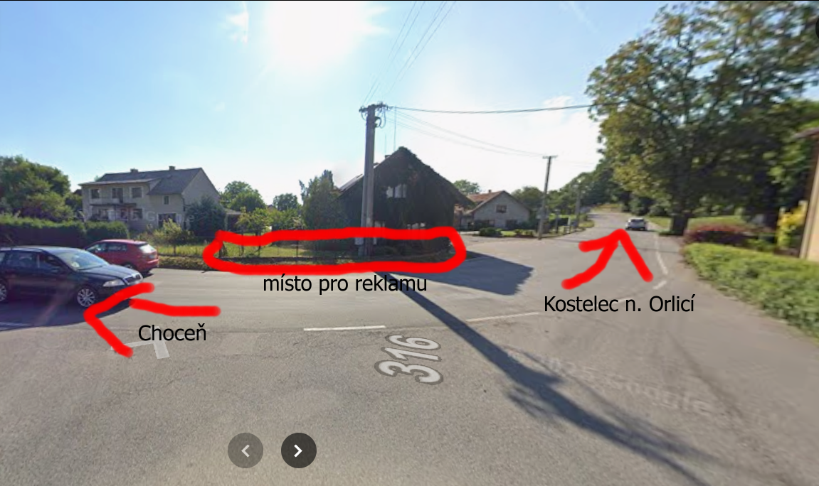 Nabízím možnost využití oplocení pozemku u silnice 2. třídy 