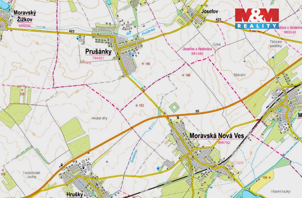 Prodej pozemku o výměře 410 m2 v katastru obce Prušánky. Jed