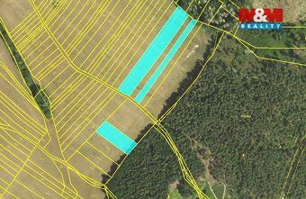 Prodej pozemků o výměře 1418 m2 v katastru obce Boskovice. J