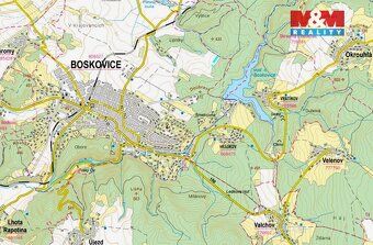 Prodej pozemků o výměře 1418 m2 v katastru obce Boskovice. J
