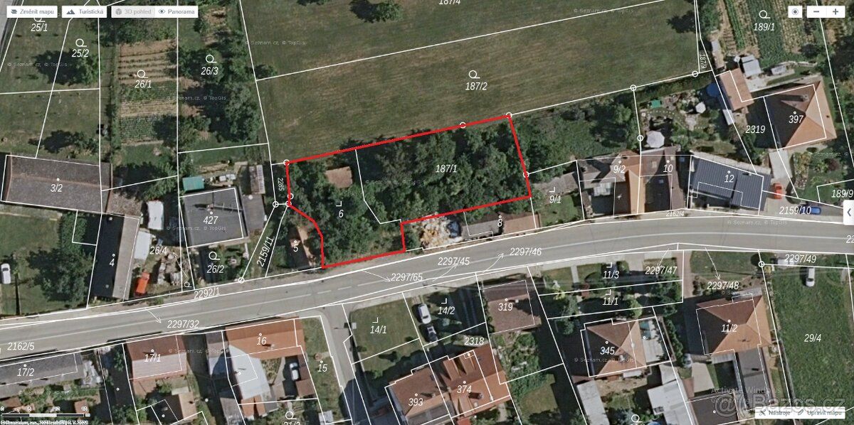 Stavební pozemek Stříbrnice 1019m2 Krásný slunný pozemek
Par