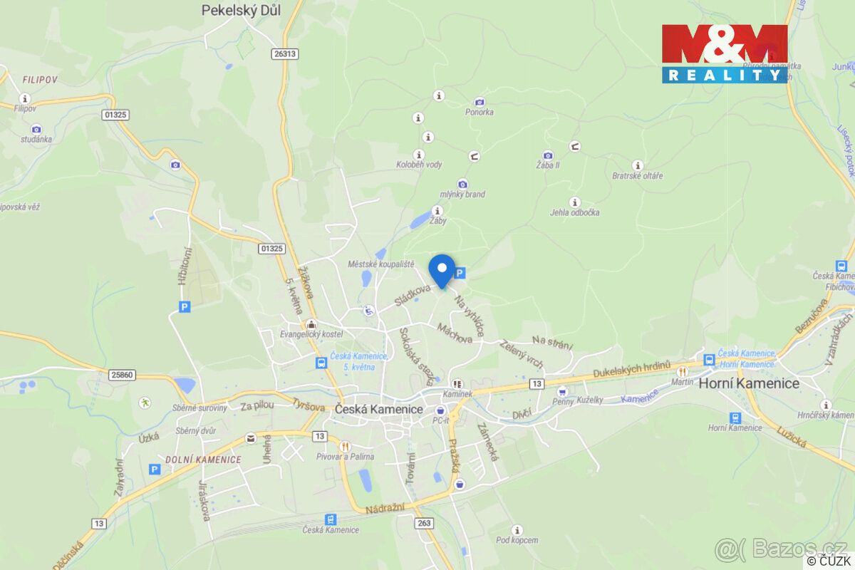 Nabízíme prodej pozemku v obci Česká Kamenice o výměře 372 m