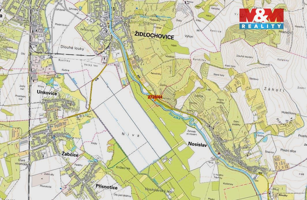Prodej pozemku o výměře 232 m2 v katastru obce Židlochovice.