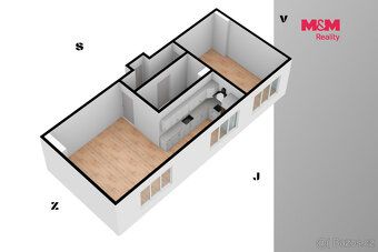 Nabízíme k prodeji velmi pěkně řešený byt 2+1 o užitné ploše