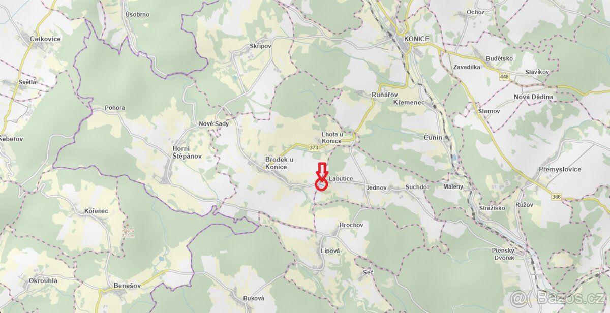 Prodám pozemek v k.ú. Labutice. Jedná se o: - p.č. 154 veden