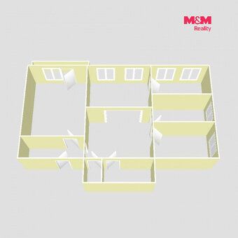 Pronájem prostorného bytu 4+1 o užitné ploše 85 m² v panelov