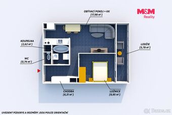 Do wynajęcia jasny apartament 2+kk o powierzchni 40 m² w