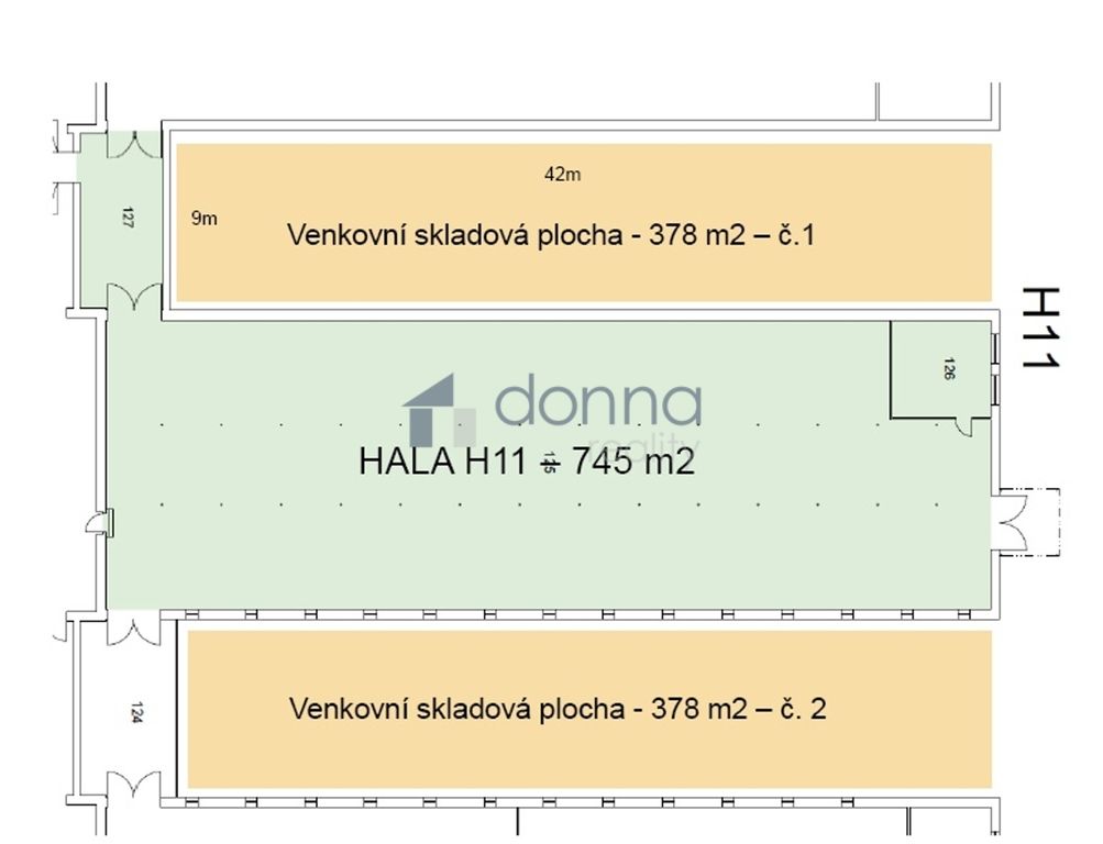 Nabízíme pronájem 2x venkovní skladové plochy o ploše 378m2,
