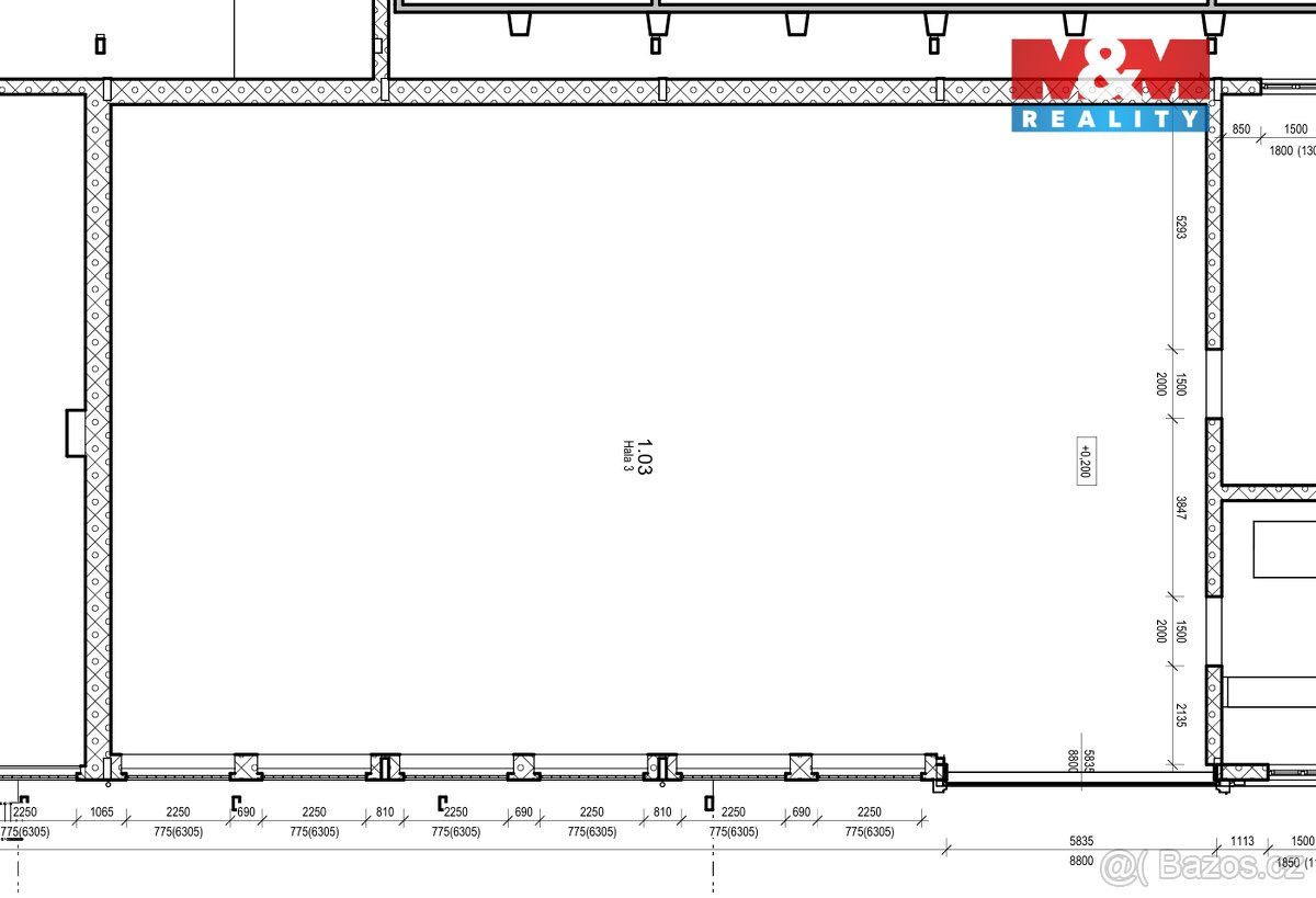 Nabízíme k pronájmu skladovou halu o výměře 334 m² ve Vysoké