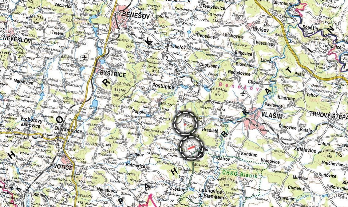 In the cadastral area of Čelivo (municipality of Postupice