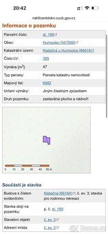Nabízím k prodeji rekreační chatu (č. ev. 3) v katastrálním 
