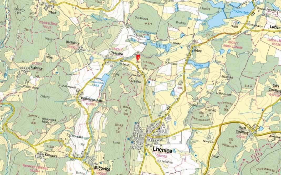 V katastrálnom území Třebanice (obec Lhenice, okres