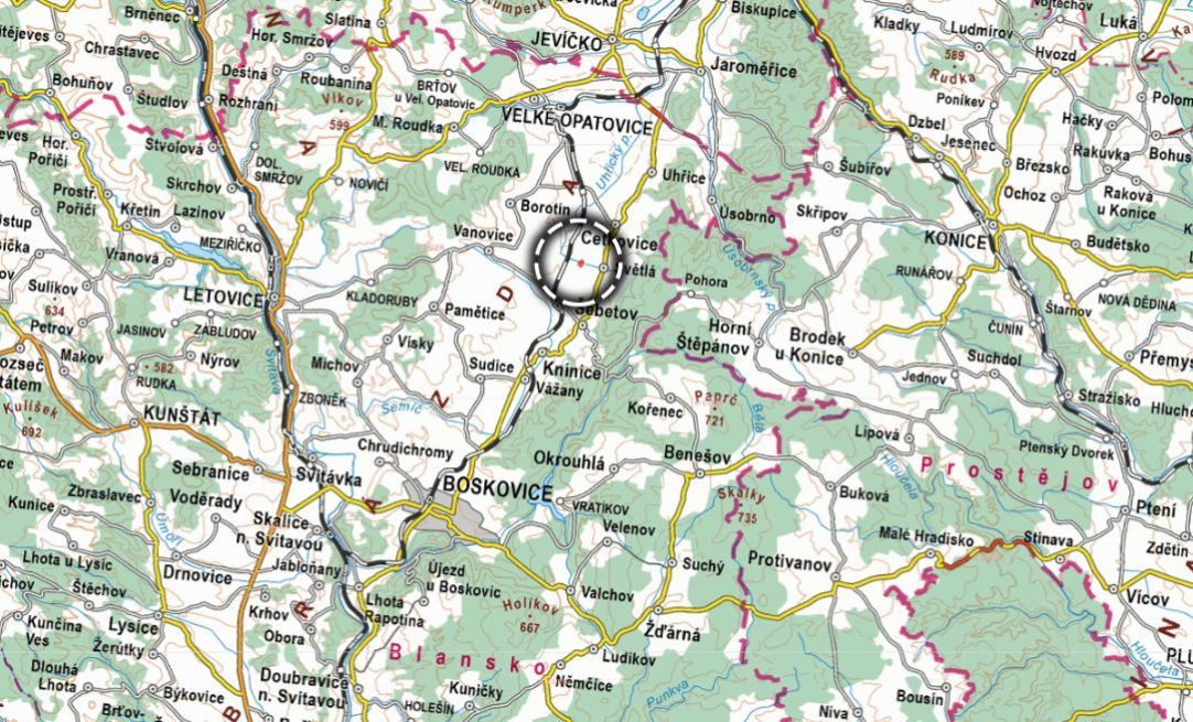 W obszarze katastralnym Światła koło Šebetowa (powiat