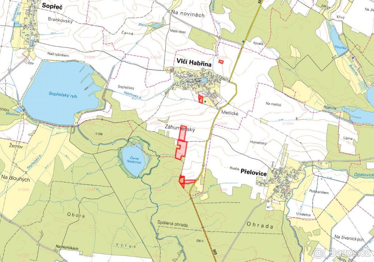 V katastrálním území Vlčí Habřina (okres Pardubice) nabízím 
