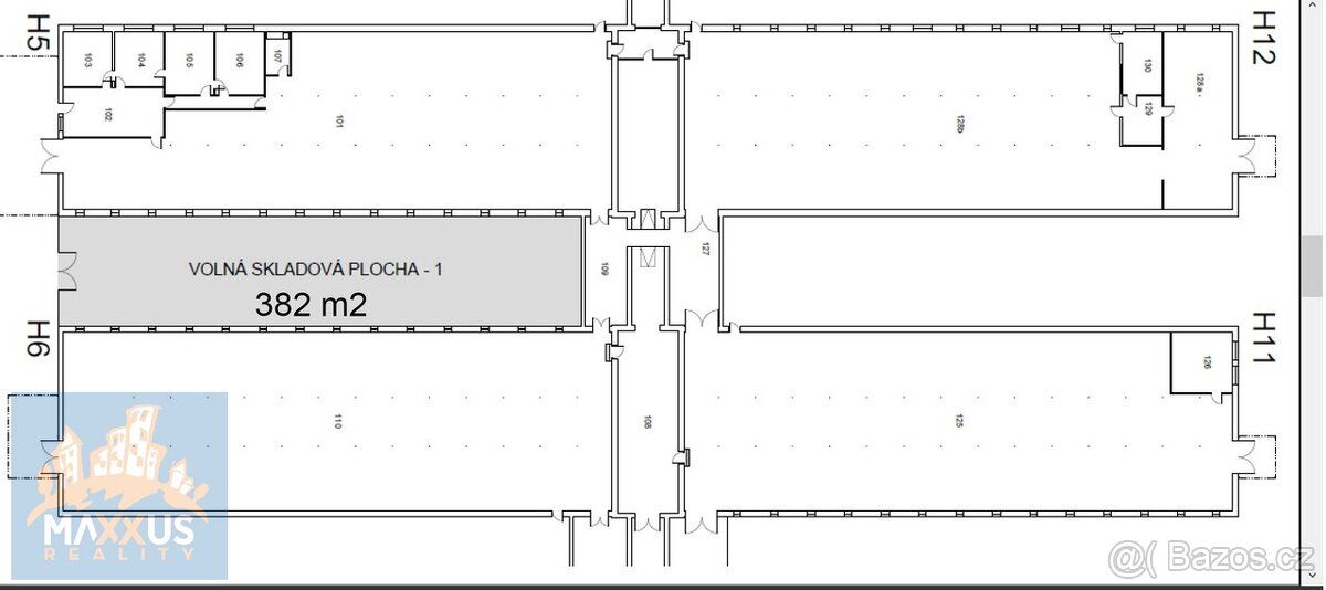Nabízíme k pronájmu volnou skladovou plochu (378 m²) v oblíb