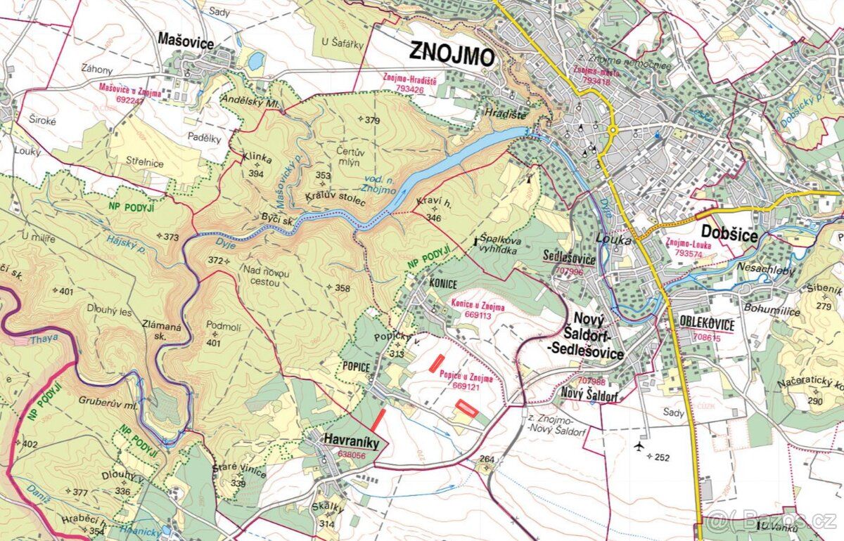 V katastrálním území Popice u Znojma (obec Znojmo, okres Zno
