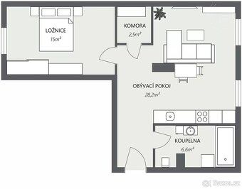 Moderní byt 2+kk, 56 m² po kompletní rekonstrukci, Úněšov Pl