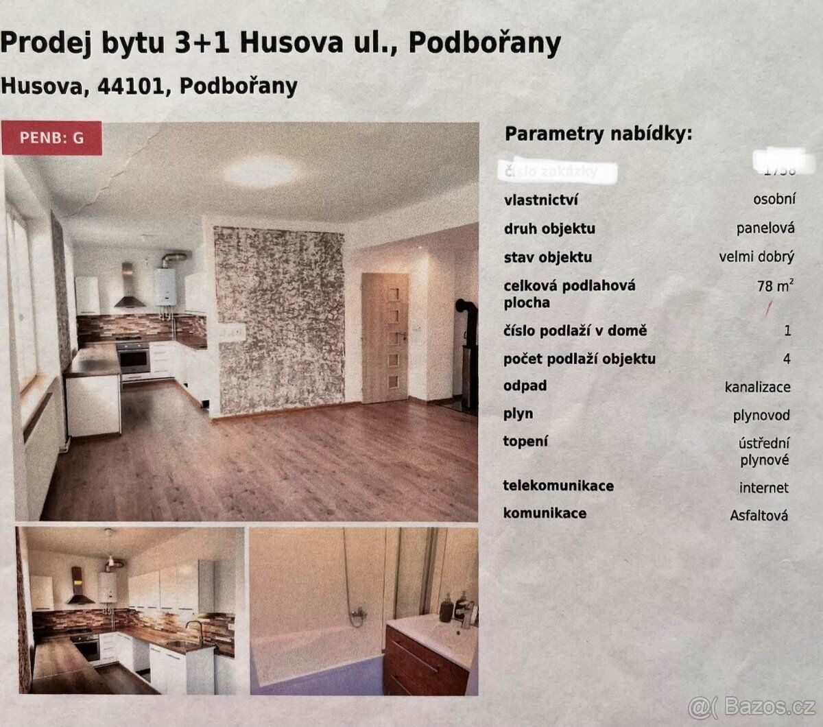 Nabízíme k prodeji prostorný a světlý byt o dispozici 3+1 a 