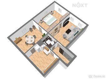 Nabízíme k prodeji prostorný byt o dispozici 3+1 s celkovou 
