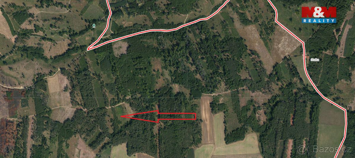 Prodej lesního pozemku o výměře 5033 m2. Jedná se o jedno čí