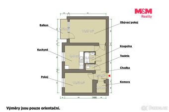 I offer for sale an apartment 2+1 with loggia covering