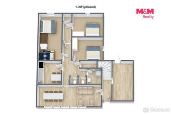 We sell two flats with garden about 463 sqm in Mariánské