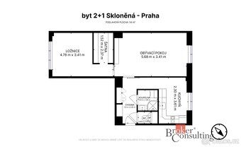 Sale of bright apartment 2+1 in a brick house, Prague 9