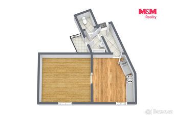 We sell spacious apartment 2+KK with its own balcony in