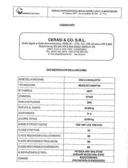 cena za 1 sztukę 65000,00 € Suwnica bramowa marki CERASI & C