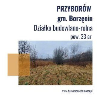 Oferujemy do sprzedaży działkę budowlano-rolną o pow. 33 ar 