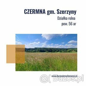 Do sprzedania oferujemy działkę w miejscowości CZERMNA gmina