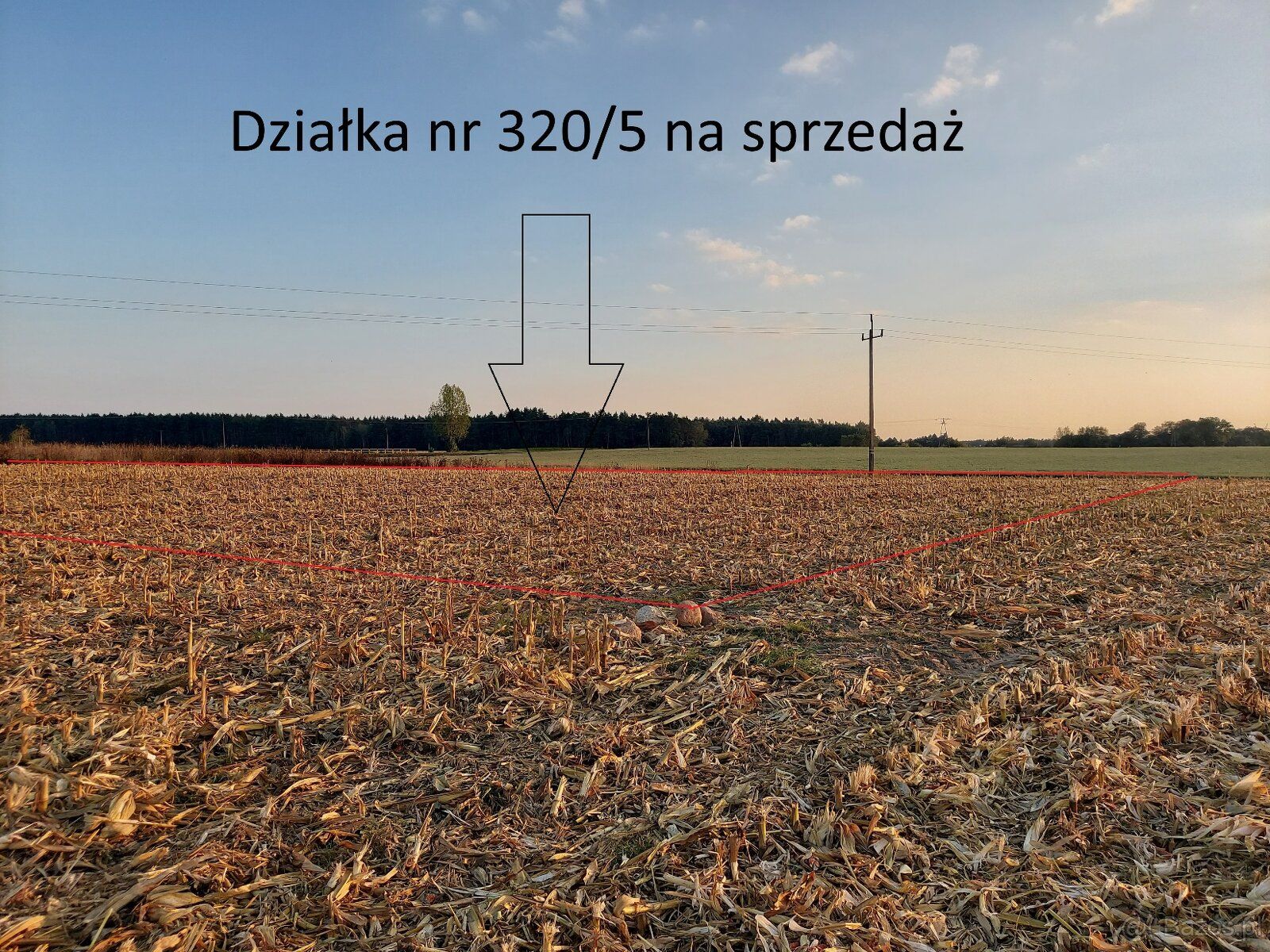 Sprzedam działkę budowlaną o pow. 3300 m kw., położoną w mie