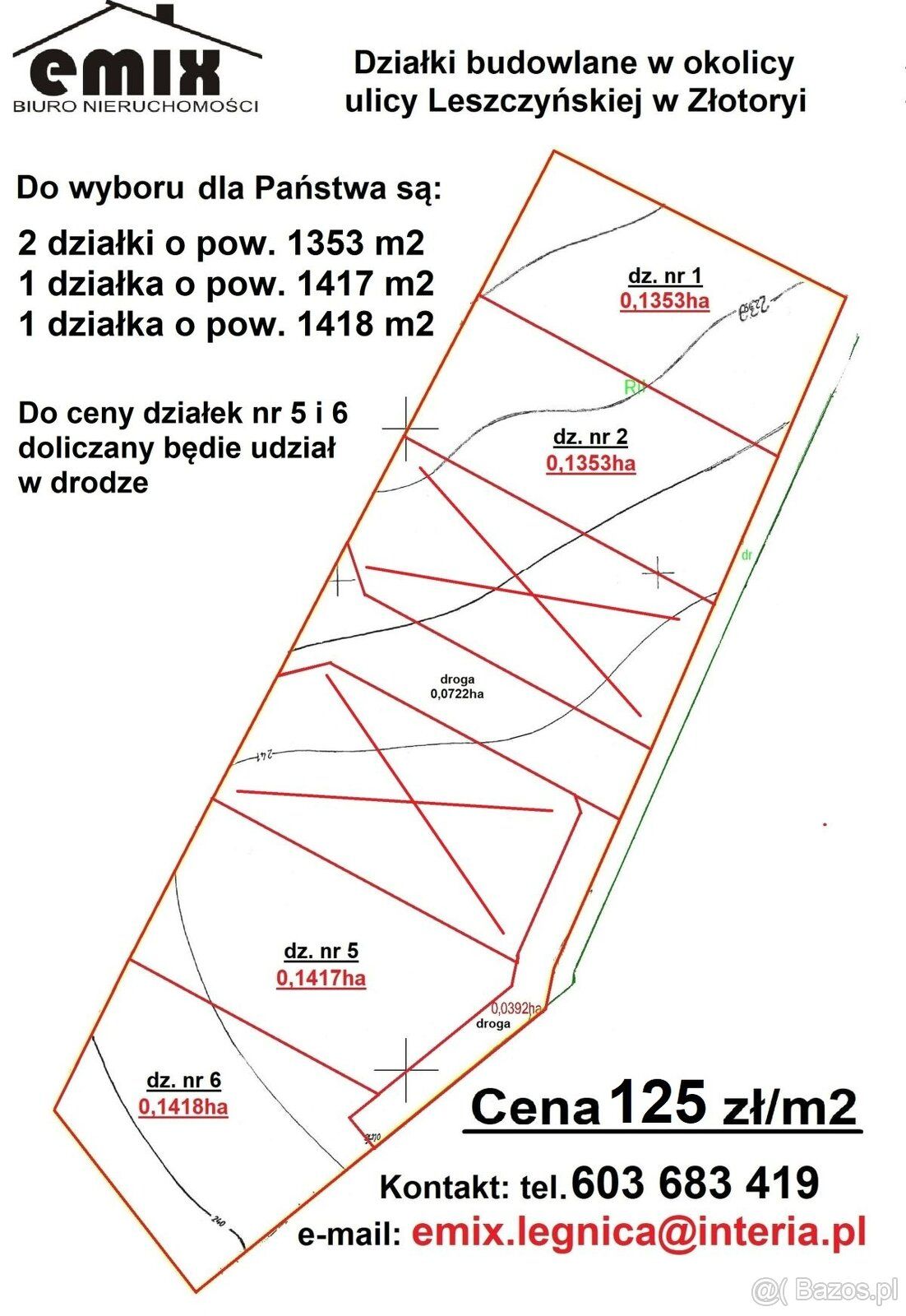 EMIX Biuro Nieruchomości posiada w ofercie sprzedaży 4 dział