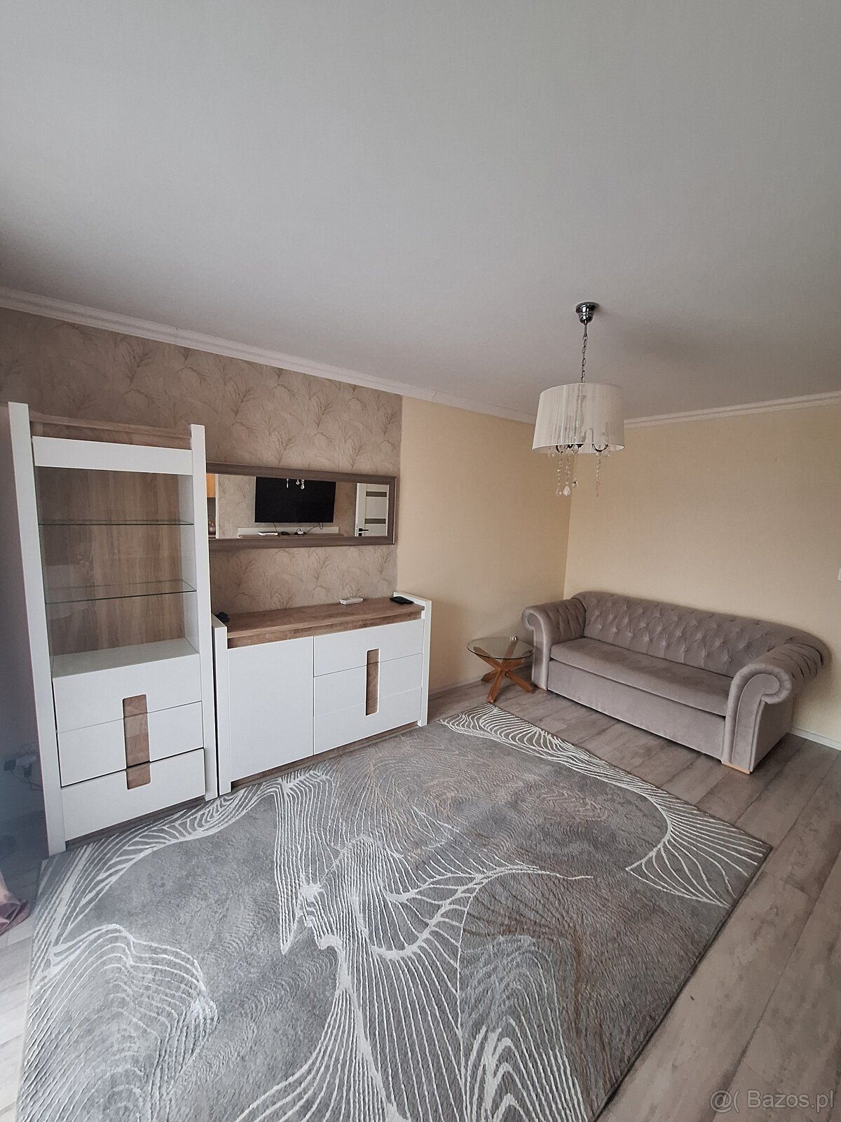 The apartment is fully furnished and ready to move in. It