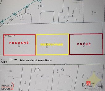 Pozemok predaj Malá Čausa, 401 a 408 m2, OV Ponúkame na pred