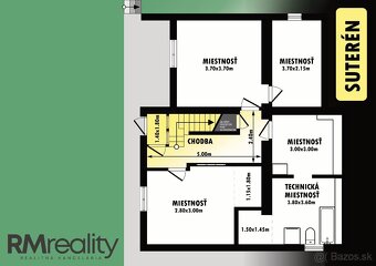 RM reality vám ponúka na predaj 5 izbový 2-podlažný rodinný 