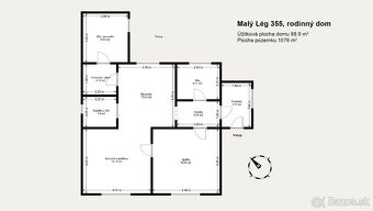 Na predaj 4-izbový rodinný dom s úžitkovou plochou 88.9 m2, 