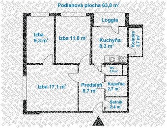 Ponúkam na predaj 4i byt v osobnom vlastníctve, po čiastočne