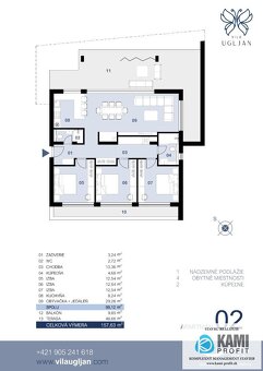 4 izbový apartmán s kompletným zariadením na ostrove Ugljan 