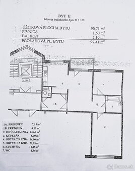 PREDAJ – 3. izbový veľký- tehlový byt- Ružinov Ponúkame na p