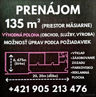 OBCHODNÝ PRIESTOR NA PRENÁJOM OBCHODNÝ PRIESTOR NA PRENÁJOM 