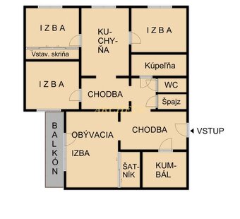 Výhradne u nás ponúkame na predaj väčší 4-izbový byt na ul. 