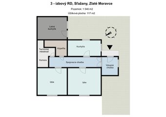 Trojizbový rodinný dom s veľkým pozemkom v Sľažanoch, okres 