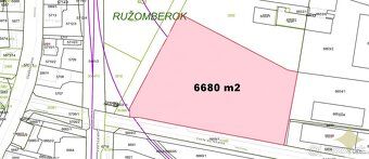 Ponúkame na prenájom rovinatý pozemok o výmere 6680 m2, vhod