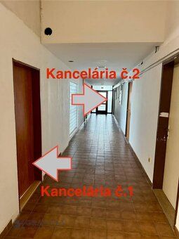 Ponúkame na predaj dva samostatné kancelárske priestory nach
