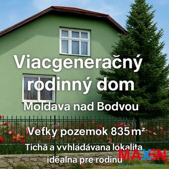 MAXEN Reality Centrum RODINNÝ DOM S VEĽKOU ZÁHRADOU A HOSPOD