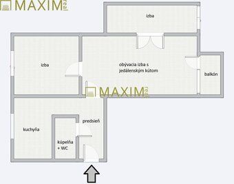 Ponúkame na predaj 2,5 izbový byt vo veľmi tichej a vyhľadáv